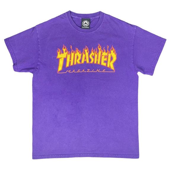 THRASHER Magazine Purple Logo Tee - Size Medium - Picture 1 of 4